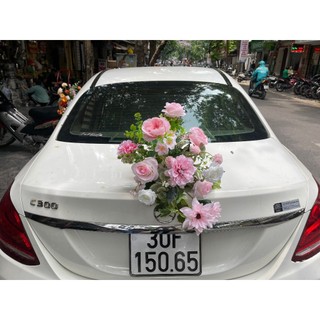 Hoa lụa trang trí đuôi xe cưới HL-BD-0020, hoa lụa (hoa giả) bền đẹp mới