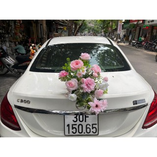Hoa lụa trang trí đuôi xe cưới HL-BD-0020, hoa lụa (hoa giả) bền đẹp mới