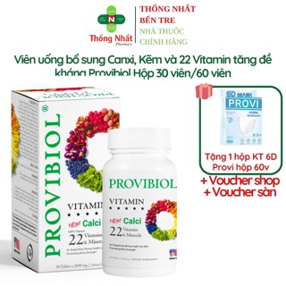 Viên uống bổ sung 22 vitamins khoáng chất tăng đề kháng Provibiol Vitamin 60 viên