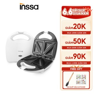 INSSA Máy làm bánh sandwich công suất cao 800W bữa sáng mì máy nướng bánh quế gia dụng  đa chức năng SMZJ003