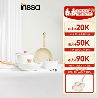 INSSA Nồi chảo chống dính cao cấp , bếp điện từ, bộ nồi chảo, gia dụng, nồi canh, chảo xào, chảo rán GUOJ021-25