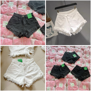 Quần short đùi jean nữ lưng cao tua lai mã 2629
