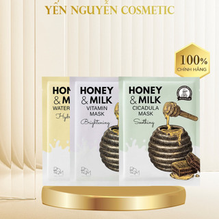 Mặt nạ dưỡng ẩm, làm sáng, làm dịu da b.o.m honey and milk mask 25g