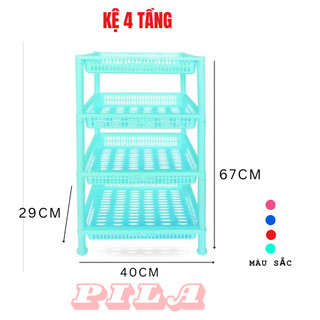 Kệ Nhựa Úp Chén Bát, Úp Ly Tách 4 Tầng