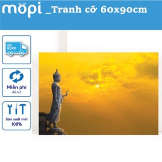 Tranh treo tường phật trang trí phòng thờ gia đình size 60x90cm mopi