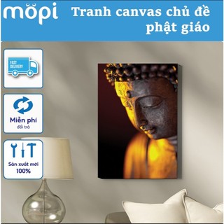 Tranh Chủ Đề Phật Giáo Treo Tường chât liệu vải canvas Trang Trí nhà cửa khung gỗ treo phòng khách phòng ngủ phòng ăn