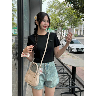 Áo thun crop - 2236 - thêu logo