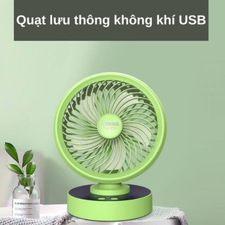 Quạt sạc tích điện để bàn đa năng, 4 cấp độ gió, xoay 90 độ, để bàn văn phòng