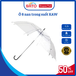 Ô dù thời trang trong suốt che mưa KAW 8 nan đi mưa phụ kiện siêu xinh