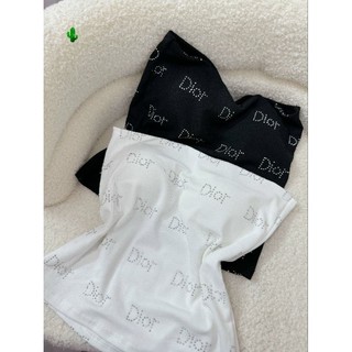 Áo ống mod ngực đính đá sang chảnh