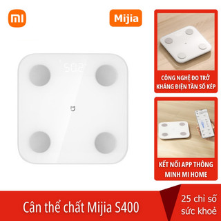 Cân điện tử thông minh Xiaomi Body Fat S400 kết nối app mihome đo 25 chỉ số cơ thể