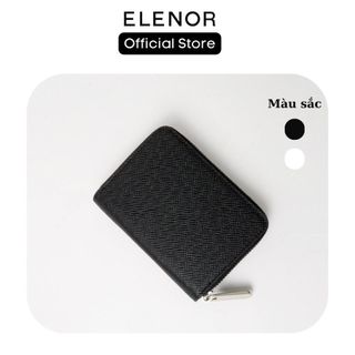 Ví nữ ngắn cầm tay, ví nữ mini ELENOR Vera wallet da PU dập vân cao cấp phong cách đơn giản V10