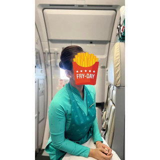 Tạp dề xanh lá in hoa sen