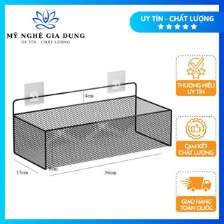 Kệ Lưới Dán Tường Nhà Tắm, Kệ Đựng Gia Vị Dán Tường Chịu Lực Tốt, Thép Sơn Tĩnh Điện Đền Decor Đẹp