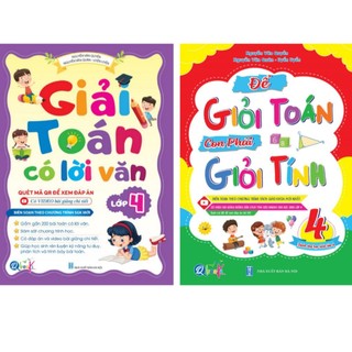 Sách - [ Lớp 4 ] - ( Bộ 2 quyển ): Giải toán có lời văn lớp 4 và Để giỏi toán con phải giỏi tính 4