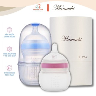 Bình sữa silicon MAMACHI Premium cho bé 160ml 260ml, bình sữa cho trẻ sơ sinh - Monnie Kids