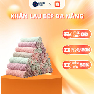 Khăn Bông Lau Tay Nhà Bếp Đa Năng 2 Mặt Siêu Thấm Hút Mềm Mại