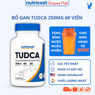 Thải độc gan Nutricost Tudca 250mg lọ 60 viên giúp thải độc, bảo vệ gan thận