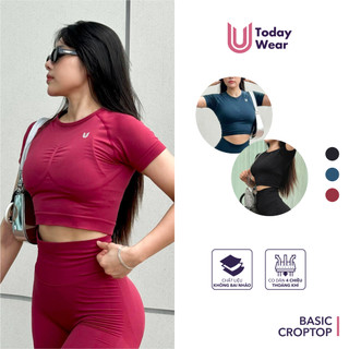 Áo tập thể thao Basic CropTop không đệm mút hỗ trợ tập gym thể thao yoga Today U Wear