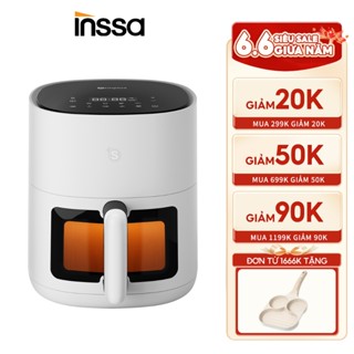INSSA Nồi chiên không dầu Có ô cửa sổ Dung tích lớn 5L Gia dụng Nhiều chức năng KQZG015