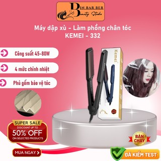 Máy dập xù chân tóc chính hãng Kemei 332 - Máy bấm xù, bấm mè tạo kiều tóc, Làm phồng chân tóc bản to cao cấp