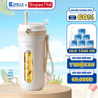 Máy Xay Sinh Tố Cầm Tay ESTELLE Z03 Sạc Pin Tích Điện 10 Lưỡi Dao Xay Dung Tích 350ml Công Suất 80W, Bảo Hành 12 Tháng