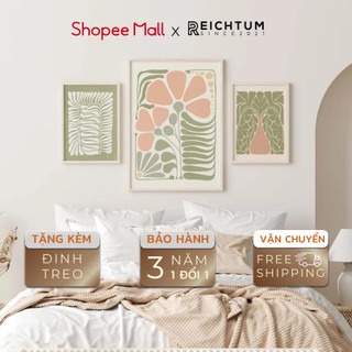 Decor phòng ngủ chill SET3 của REICHTUM - Tranh treo tường/ Tráng gương/ Chất liệu bền bỉ