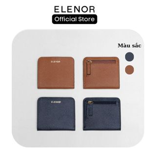 Ví gập ngắn siêu mỏng nhiều ngăn da dập vân cao cấp ELENOR Demi wallet V22