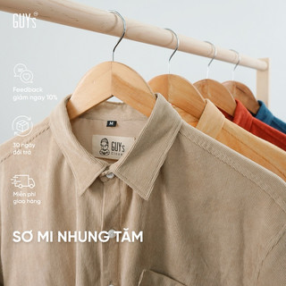 Áo Sơ Mi Nhung Tăm Nam GUY's Closet - Chất Liệu Corduroy Dày Dặn, Dáng Suông - Form Rộng, Dễ Phối Đồ - Nhiều Màu