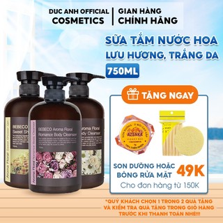 Sữa Tắm Hương  Nước Hoa Cao Cấp BEBECO Hàn Quốc 750ml Lưu Hương Lâu, Cấp Ẩm, Dưỡng Trắng Da Giúp Da Sáng Mịn - DA10