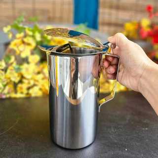 CA RÓT CÓ NẮP - Ca inox có nắp dùng pha chế, định lượng rót bia, trà đá,cà phê, đựng soup Sáng bóng, dày, không gỉ