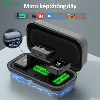 TNW N11 Micro thu âm mic không dây điện thoại cài áo khử nhiễu chống ồn nhỏ gọn Di kèm hộp sạc