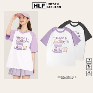 Áo thun baby tee Bread & Milk form rộng local brand nam nữ, áo phông tay lỡ HLF