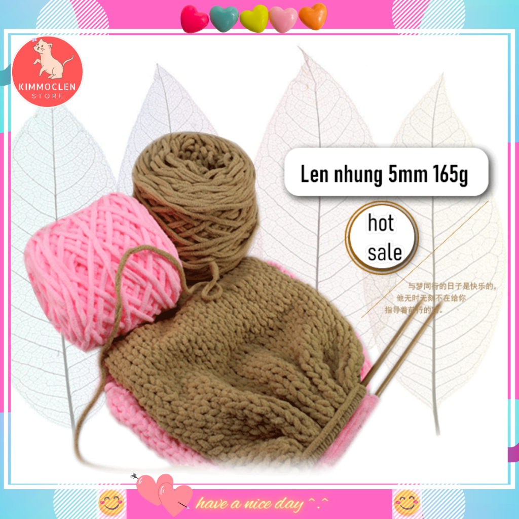 Len Nhung Đũa Bông Sữa Sợi 5mm 165g