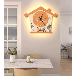 Đồng hồ treo hình ngôi nhà 3d đèn led