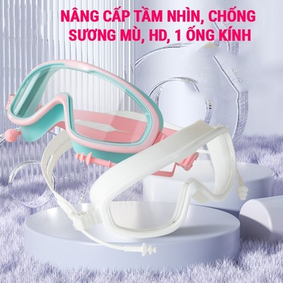 Kính bơi mắt trong 362 góc nhìn 180 độ cản tia UV, sương mờ dành cho người lớn và trẻ em từ 8 tuổi