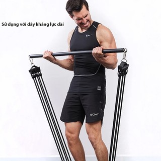  Thanh tập pilates 3 đoạn gấp gọn sử dụng dây kháng lực tâp gánh tập squat tập gym tại nhà 