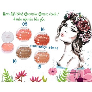 Canmake/Kem Má hồng Canmake Cream cheek / 4 màu nguyên bản gốc/ phấn má hồng dạng kem loại không có lấp lánh