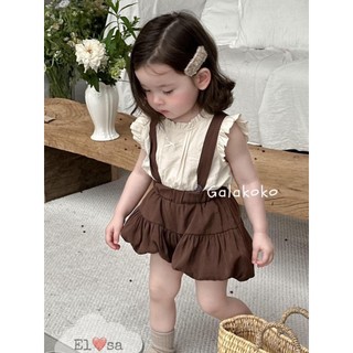 Quần áo bé gái - sét yếm quần bí ngô đũi siêu xinh cho bé gái 1 - 5 tuổi