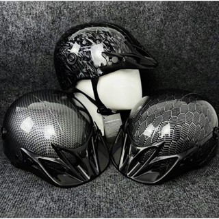  Nón Bảo Hiểm Nửa Đầu - Mũ Bảo Hiểm Nửa Đầu 1 2 - Sơn Nhúng Nano Carbon - Thể Thao Năng Động Cá Tính 