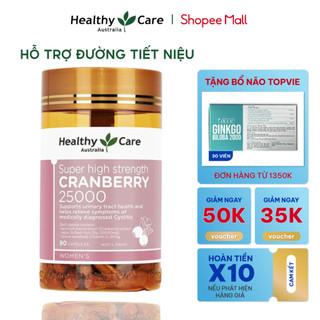Viên uống hỗ trợ sức khỏe thận và đường tiết niệu Healthy Care Cranberry 90 viên