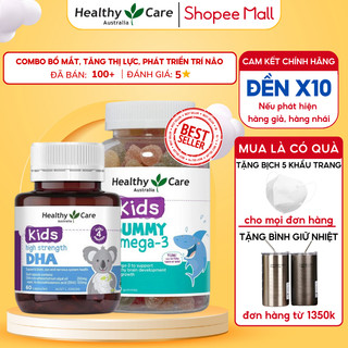 Combo Viên Uống Healthy Care High Strength DHA 60 Viên Và Kẹo Dẻo Healthy Care Kids Gummy Omega-3 250 Viên