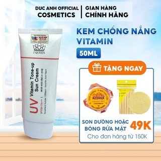 Kem Chống Nắng Vitamin Nâng Tông - Trắng Da - Chống Lão Hóa Chống Nắng Quang Phổ Rộng J Queen Vitamin Tone-up - DA37