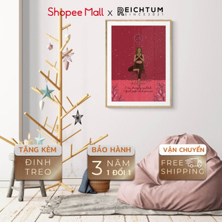 Tranh treo tường  tráng gương SET1 của REICHTUM - Yoga/ Decor phòng ngủ chill / Chất liệu bền bỉ
