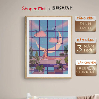Tranh treo tường tráng gương SET1 của REICHTUM - Yoga/ Decor phòng ngủ/ Chất liệu bền bỉ