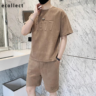 Bộ Quần Áo Nam Mùa Hè Dập Nổi 1997 ECOLECT - Chất Liệu Vải Da Lộn Mềm Mịn, Không Xù Lông, Phom Rộng Thoải Mái - SS39