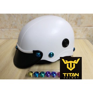  Nón Bảo Hiểm Nửa Đầu - Mũ Bảo Hiểm Nửa Đầu 1 2 - Màu Sơn Nhám - Gắn 7 Ốc Titan Gr5 Siêu Đẹp 