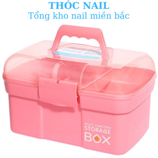 cốp nhựa 2 tầng chuyên dụng đựng dụng cụ nail gọn tiện nhẹ nhàng