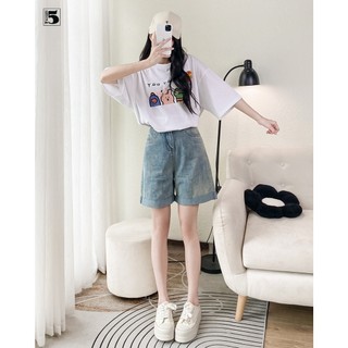 Quần short nữ Twentyfive gập gấu, 2 túi trước 5812