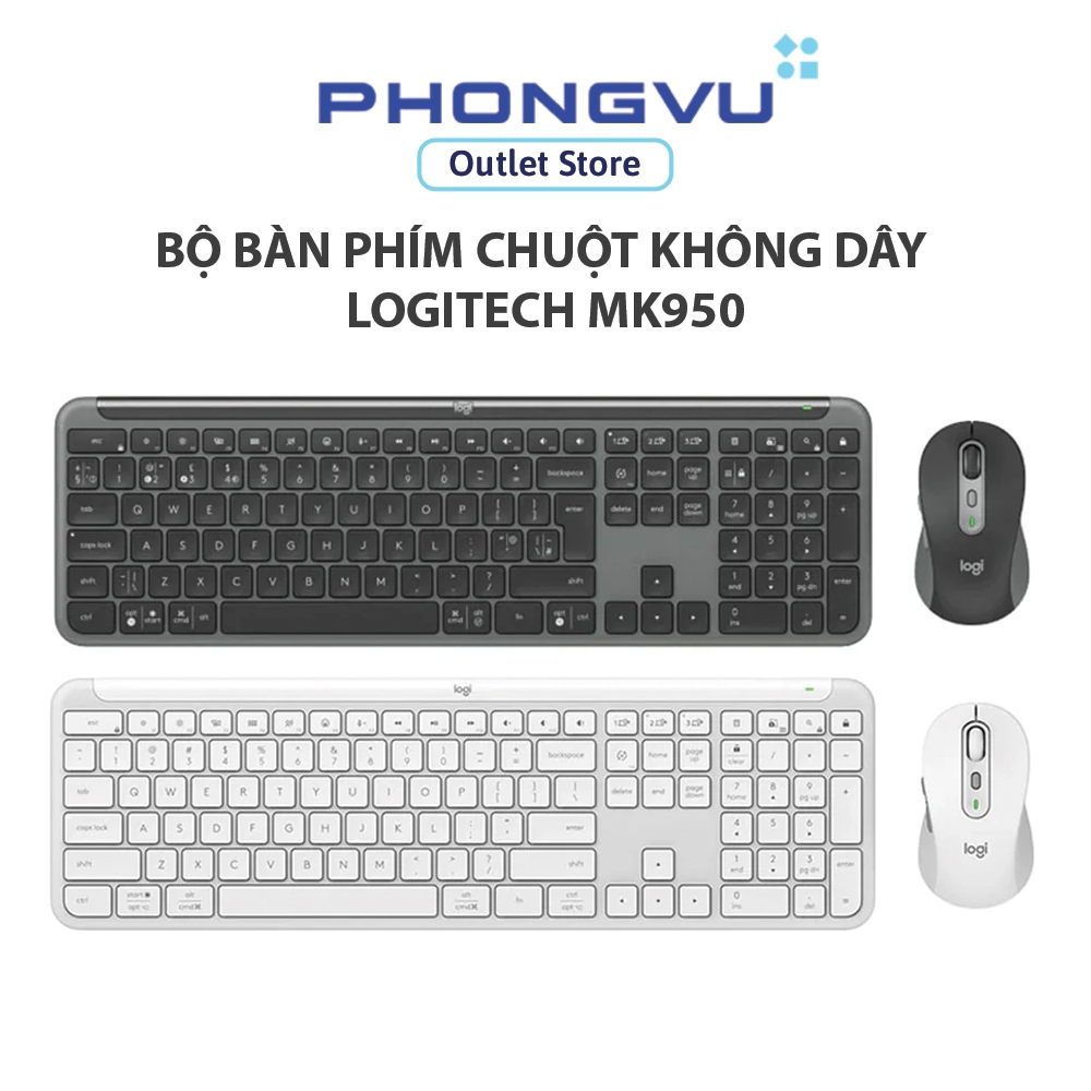 Bộ bàn phím chuột không dây Logitech MK950 - Bảo hành 12 tháng